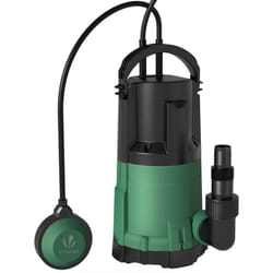 Pompe d'évacuation 3 en 1 pour eaux chargées 750W 13500L/h - Automatique avec flotteur, protection thermique, aspiration basse
