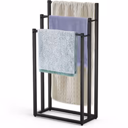 Découvrez notre porte-serviettes en métal robuste, qui s'installe sans perçage et transforme votre salle de bains en un espac ...