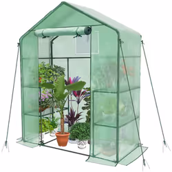 Notre serre de jardin permet une organisation optimale de vos plantes en germination, vos pots de fleurs et vos légumes. Sa s ...