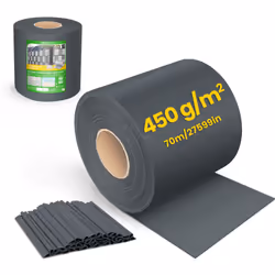 CARACTÉRISTIQUE Couleurs disponibles : Gris clair, Antracite, Noir, Vert Matériel : PVC Hauteur : 19cm Longeur : 70m Inclus c ...