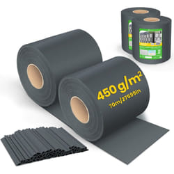 Vounot - Brise vue occultant pvc 450g/m2 19cm x 140m Anthracite