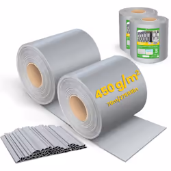CARACTÉRISTIQUE Couleurs disponibles : Gris clair, Antracite, Noir, Vert Matériel : PVC Hauteur : 19cm Longeur : 140m Inclus  ...