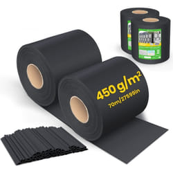 Brise vue occultant pvc 450g/m2 19cm x 140m Noir