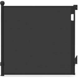 Barrière de sécurité rétractable haute 180x96cm noir - Double verrouillage à une main - Pour bébé enfant et chien