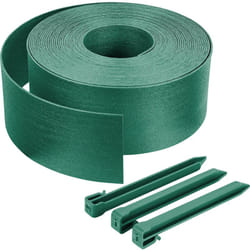 Vounot - Bordure de jardin haute flexible en pe 20m avec 12 piquets vert - hauteur 13cm - epaisseur 4mm