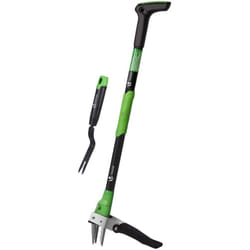 Vounot - Désherbeur manuel avec fourchette à main - Longue manche 1m - Acier inox - Extracteur arracheur racinaire de mauvaises herbes