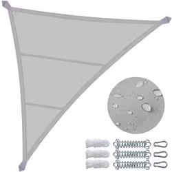 CARACTÉRISTIQUE Matériaux : 160g/m2 Polyester Poids : 1.5kg Couleur : Gris Clair Taille : 5x5x5m Inclus : 1 voile d'ombrage, ...