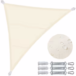 CARACTÉRISTIQUE Matériaux : 160g/m2 Polyester Poids : 1.5kg Couleur : Beige Taille : 5x5x5m Inclus : 1 voile d'ombrage, 3 mou ...