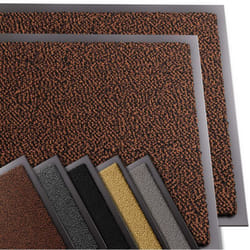 VOUNOT® Lot de 2 Tapis de porte paillasson d'entrée - antidérapant antipoussière imperméable lavable - 60x90cm Marron-Noir