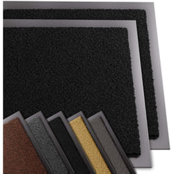 Lot de 2 Tapis de porte paillasson d'entrée - antidérapant antipoussière imperméable lavable - 40x60cm Noir - Vounot