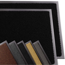 Vounot - Lot de 2 Tapis de porte paillasson d'entrée - antidérapant antipoussière imperméable lavable - 60x90cm Noir