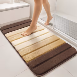 VOUNOT® Tapis de Bain Antidérapant microfibre motif dégradé 40x60cm beige