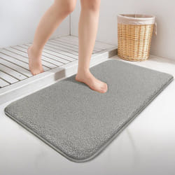 VOUNOT® Tapis de Bain Antidérapant microfibre 50x80cm gris