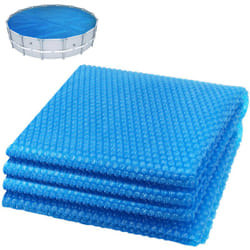 Bâche à bulles piscine ronde Ø457cm bleu - 120µm - découpable - bâche solaire film chauffant couverture thermique - Vounot
