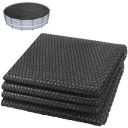 Bâche à bulles piscine ronde Ø457cm noir - 120µm - découpable - bâche solaire film chauffant couverture thermique - Vounot