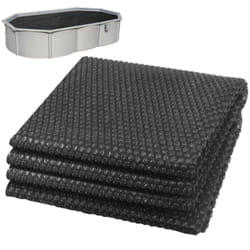 Bâche à bulles piscine rectangulaire 700x400cm noir - 120µm - découpable - bâche solaire film chauffant couverture thermique - Vounot
