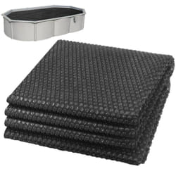 VOUNOT® Bâche à bulles piscine rectangulaire 800x400cm noir - 120µm - découpable - bâche solaire film chauffant couverture thermique