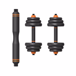 Kit haltère Xiaomi Fed 25 kg - Noir/Orange - Haltérophilie - Musculation - Modulable