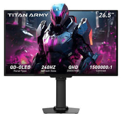 TITAN ARMY G2785S Moniteur de Jeu Plat 16:9 QD-OLED QHD 240 Hz - 265 Pouces - Ergonomie Flexible
