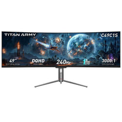 TITAN ARMY C49C1S Moniteur Jeu - Écran VA Incurvé Rapide 49 Pouces(1800R)- Résolution Dual QHD 5120x1440 - Fréquence 240Hz HDR400
