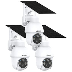 Anran - Lot de3 Caméra de Surveillance Exterieure wifi 2.4Ghz 3MP sans Fil Solaire, Alarme Sonore, Audio Bidirectionnel, Détection pir, Vision