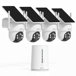 ANRAN Kit de vidéosurveillance Extérieur Sans fil 4MP avec 4 caméras batteries solaires PACK VIDEOSURVEILLANCE + Carte sd 64Go