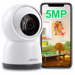 ANRAN Caméra de Surveillance WiFi Interieure Extérieure filaire, Audio Bidirectionnel, Vision Nocturne Colorée, Sirène Alarme ...