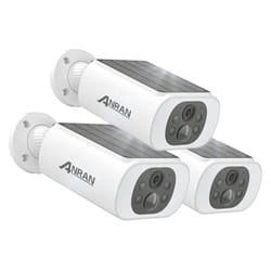 Anran - Lot de 3 Caméras de Surveillance WiFi Exterieur sans fil, Panneau Solaire Intégré, Caméra ip Batterie,Spotlight & Vision Nocturne Couleur,