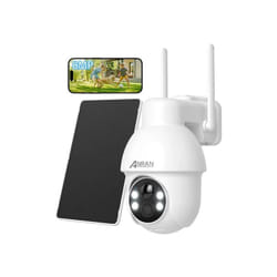 Anran - 8MP Caméra de surveillance exterieur WiFi sans Fil Solaire,4k Vision Nocturne Couleur 30m +4 Lumières Blanches Q3 Plus 8MP