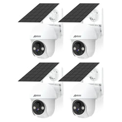 4 pièces Caméra de Surveillance Exterieur 2K hd 3MP Panneau Solaire Extérieur sans Fil Détection pir Compatible Alexa et Google Home, Q01 - Anran
