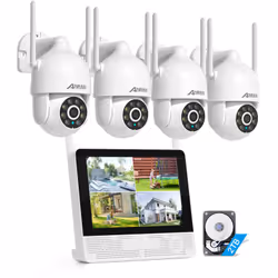 Description générale Le kit de caméra de surveillance ANRAN 3MP WiFi Extérieur comprend un système de vidéosurveillance sans ...