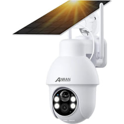 5MP Caméra Surveillance WiFi Exterieure sans Fil Solaire, ptz Vision Nocturne Couleur 30m avec 4 Lumières Blanches, hd 2560 x 1920 Détection de