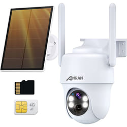 3G/4G lte Caméra de Surveillance Extérieure+Panneau Solaire, 2K Camera Exterieur sans Fil sur Batterie, Carte SIM+32Go Carte sd, 360° ptz, Vision