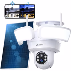 Description générale La caméra de surveillance ANRAN 2K WiFi extérieure sans fil, alimentée par énergie solaire, offre une sé ...
