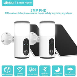 ANRAN F2M3 Caméra Surveillance Extérieure Sans Fil Solaire WiFi : Compatible avec le kit de surveillance Compatible avec Alexa-2P