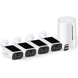 Anran - Caméra de Surveillance WiFi Extérieure sans Fil, Panneau Solaire Intégré, avec Homebase, Vision Nocturne Couleur, Audio Bidirectionnel,