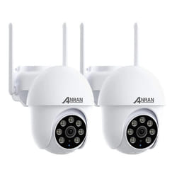 ANRAN Caméra de Surveillance Filaire 360° Panoramique (Pack de 2)