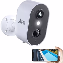 ANRAN Caméra Surveillance WiFi sans Fil Batterie Audio Bidirectionnel Vision Nocturne Colorée  Stockage Cloud indispensable