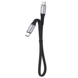 DUDAO L10C USB-C to 23cm. - Digital/Daten, 0,23 m, USB C, USB C, Noir, Gris