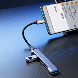 DUDAO A16T 4-in-4 USB-C Hub Avec fil USB 3.2 Gen 1 (3.1 Gen 1) Type-C Gris