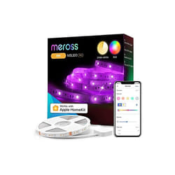 Meross - ruban à led connecté wifi, 5M 2700K-6500K rgb bande lumineuse compatible avec homekit, siri, alexa et google home, guirlande lum