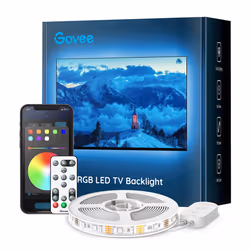 Govee RGB Bluetooth LED Backlight For TVs 46-60 Inches, Eclairage intelligent par bande, Bluetooth, Blanc, LED, Multicolore,  ...