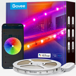 Govee RGBIC Wi-Fi + Bluetooth LED Strip Lights With Protective Coating Eclairage intelligent par bande Wi-Fi/Bluetooth Blanc