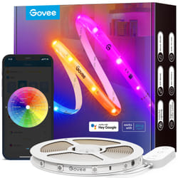 Govee RGBIC Wi-Fi + Bluetooth LED Strip Lights With Protective Coating Eclairage intelligent par bande Wi-Fi/Bluetooth Blanc