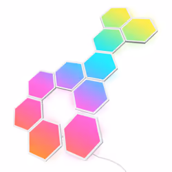 Govee Glide Hexa Light Panels, Panneau intelligent, Wi-Fi, Blanc, Plastique, -10 - 45 °C, Mur