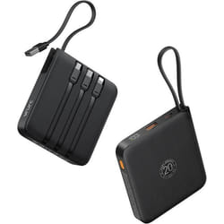 Batterie Externe - VRURC - 20000mAh - 4 Câbles Intégrés - Charge Rapide 22.5W - Affichage LED