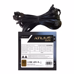 UNYKAch ATX Atilius 2.0 Black 650W 80+ Bronze unité d'alimentation d'énergie 20+4 pin ATX Noir - Vue supplémentaire 3