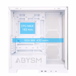 ABYSM Danube Sava H500 White Bureau Transparent, Blanc - Vue supplémentaire 5