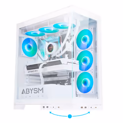 ABYSM Danube Sava H500 White Bureau Transparent, Blanc - Vue supplémentaire 6