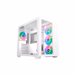 ABYSM Danube SAVA 285 BX203, Bureau, PC, Transparent, Blanc, ATX, ITX, micro ATX, SPCC, ABS, Verre trempé, Jouer